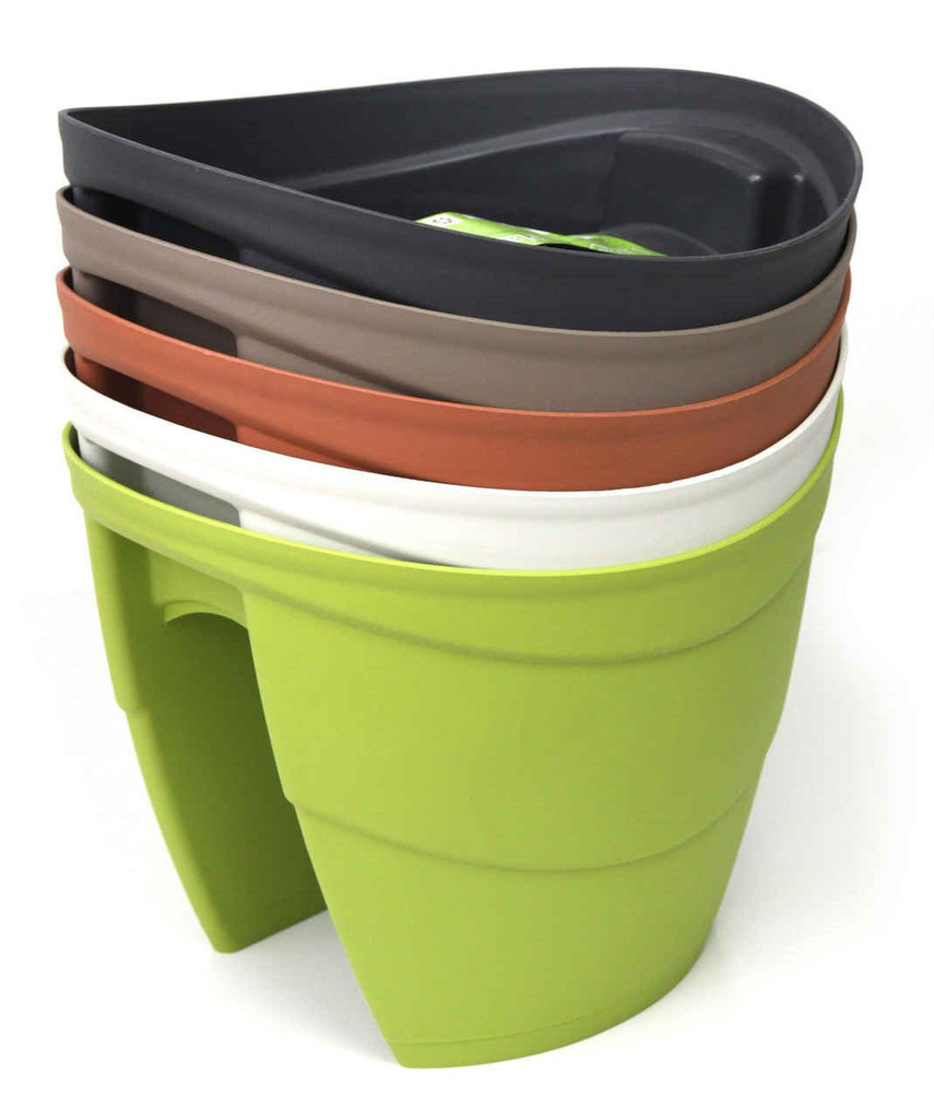 Stack-able railing planter