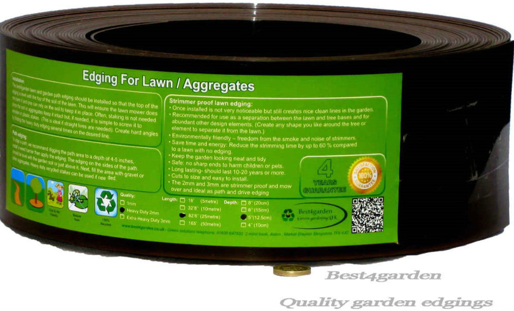 plastic lawn edging roll