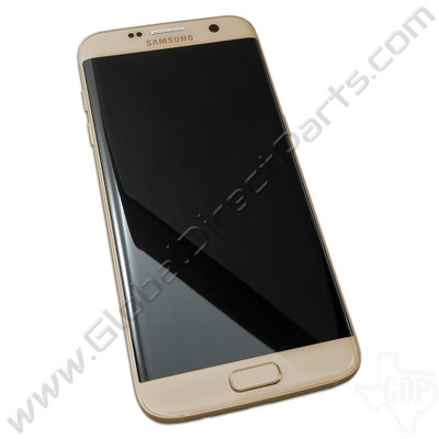 OEM Samsung Galaxy S7 Edge G935A Complete AMOLED & Digitizer Assembly with Front Housing - Gold