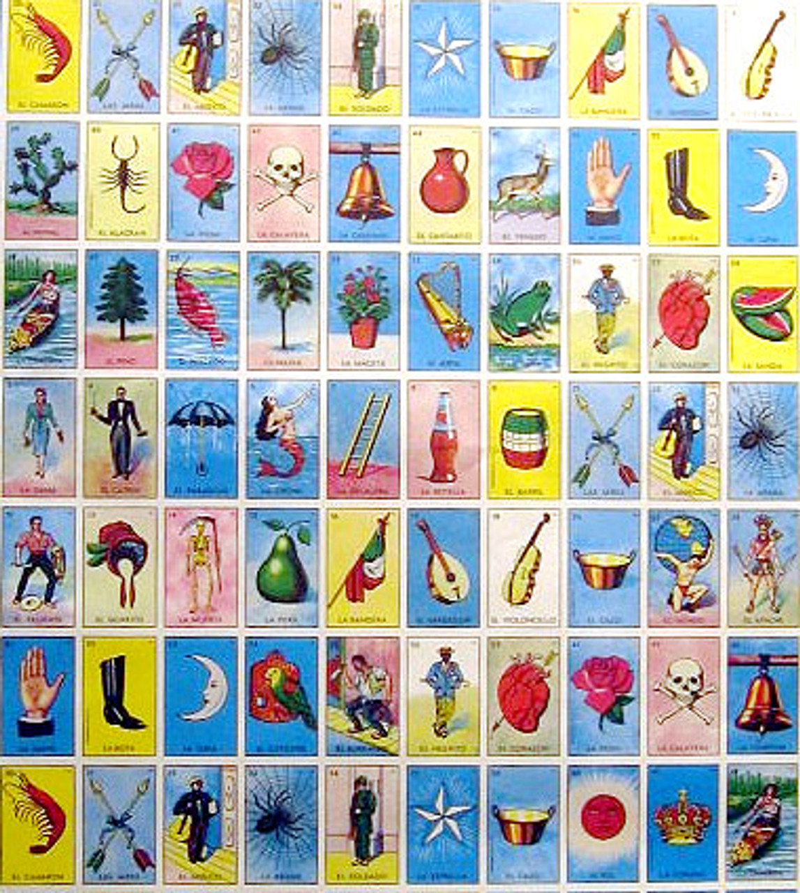 mexican-loteria-game-poster-gift-wrapping-paper