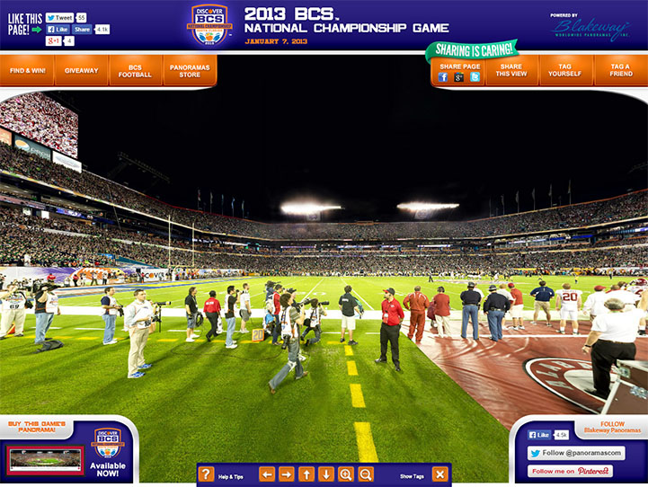 2013 BCS National Championship 360 Gigapixel Fan Photo