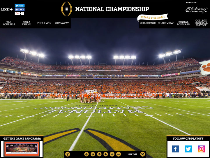 2017 CFP National Championship 360 Gigapixel Fan Photo