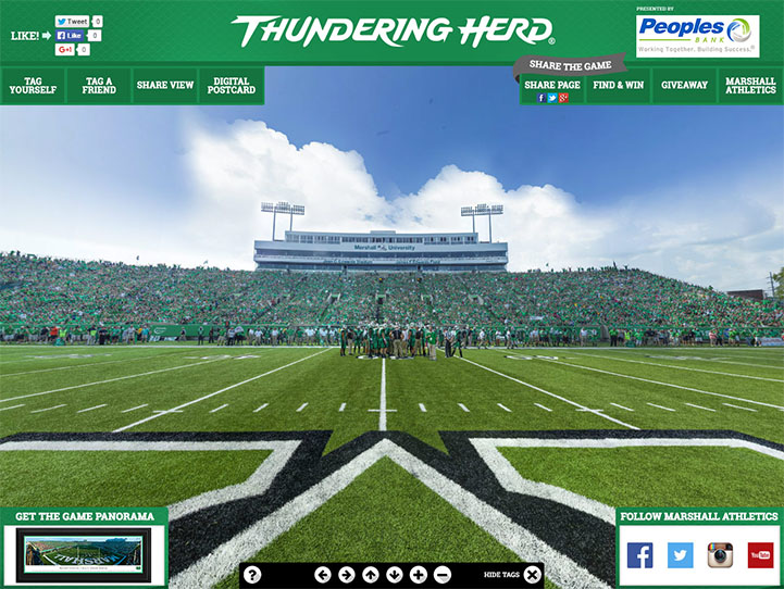 Marshall Thundering Herd 360 Gigapixel Fan Photo