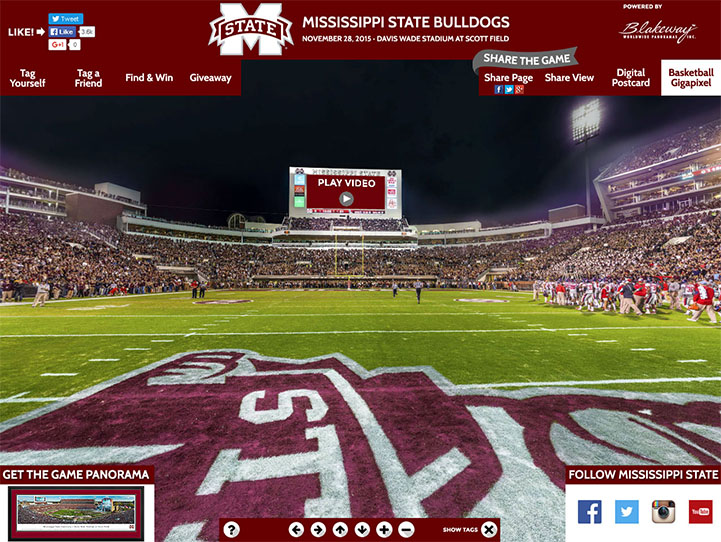 Mississippi State Bulldogs 360 Gigapixel Fan Photo
