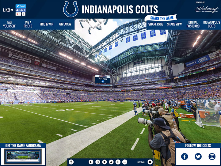 Indianapolis Colts Panoramic Poster - NFL Wall Decor