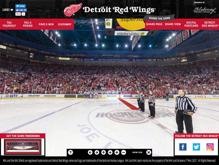 Joe Louis Arena - Detroit Red Wings, View on Black oe Louis…