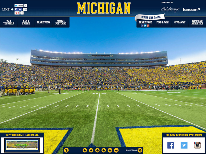 Michigan Wolverines 360 Gigapixel Fan Photo