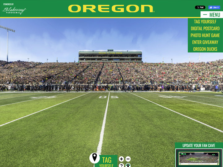 Oregon Ducks 360 Gigapixel Fan Photo