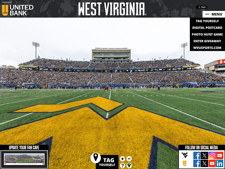 West Virginia Mountaineers 360 Gigapixel Fan Photo
