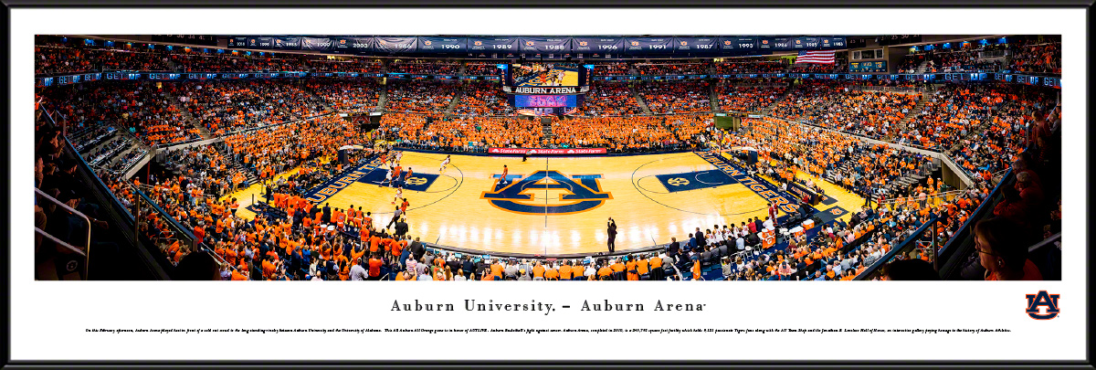 Auburn Tigers Basketball Panoramic Poster - Auburn Arena