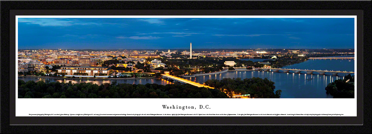 Washington, DC Panoramic City Skyline Wall Art
