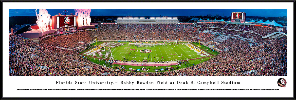 Florida State Seminoles Football Panoramic Wall Decor - Doak Campbell Stadium Poster