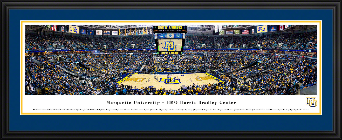 Marquette Golden Eagles Basketball Panoramic Wall Decor