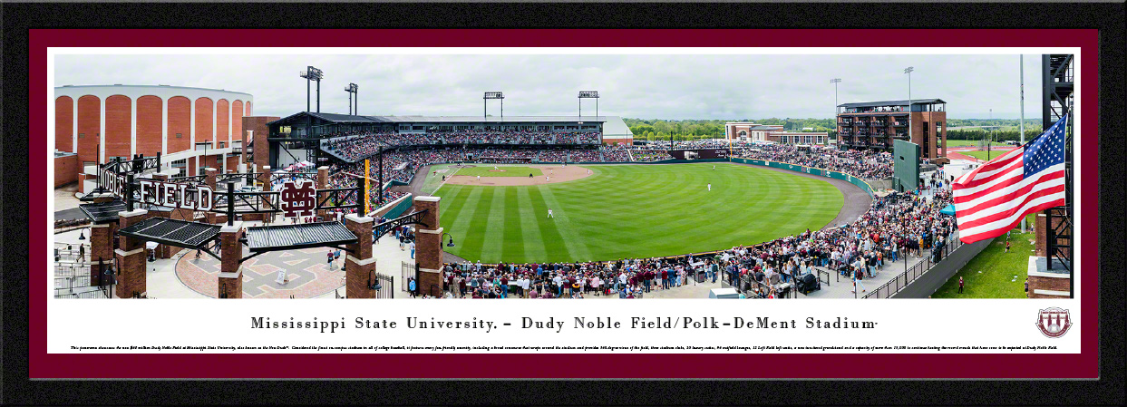 Mississippi State Bulldogs Baseball Poster - Dudy Noble Field Panorama
