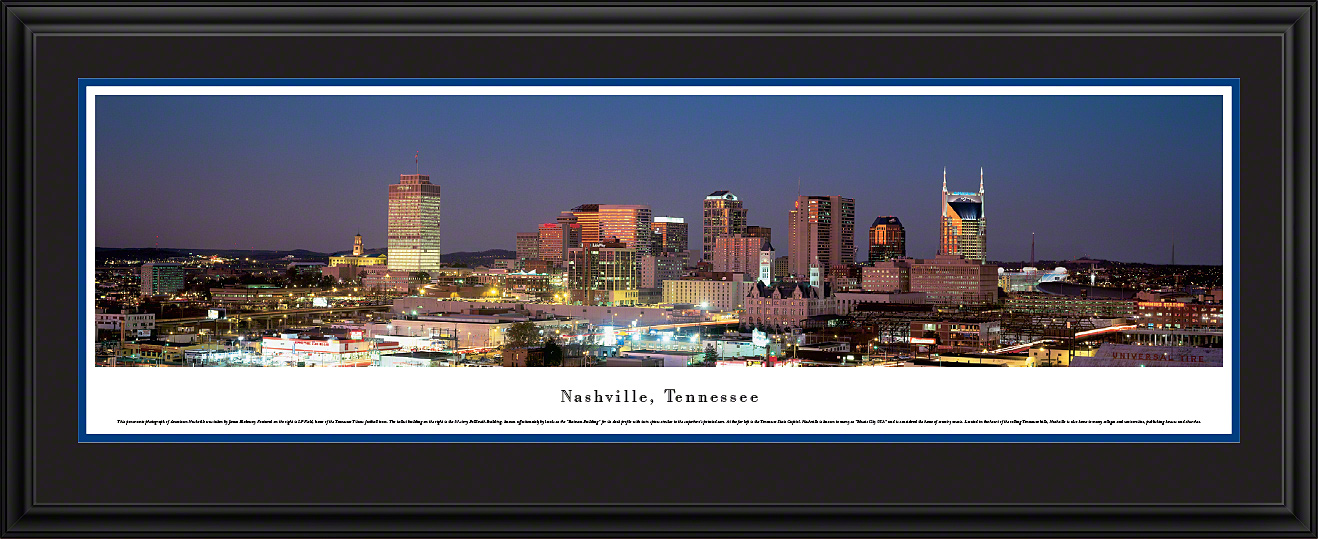 Nashville, Tennessee Skyline Panoramic Picture - Twilight