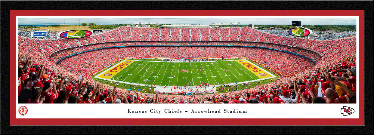 Kansas City Chiefs Panoramic NFL Fan Cave Wall Decor