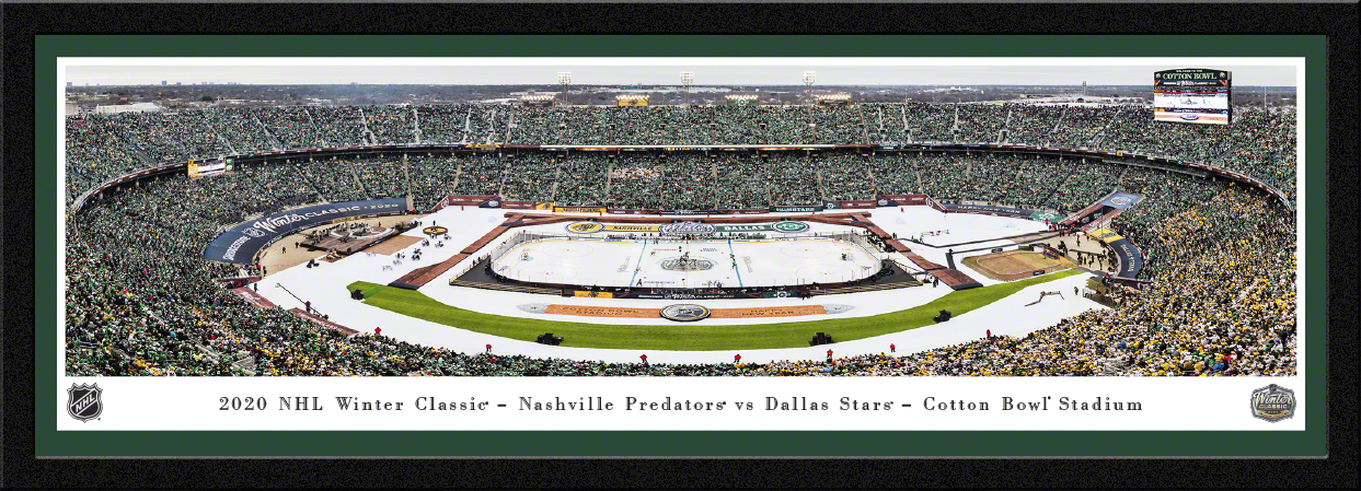 2020 NHL Winter Classic Panoramic Poster - Dallas Stars vs. Nashville Predators