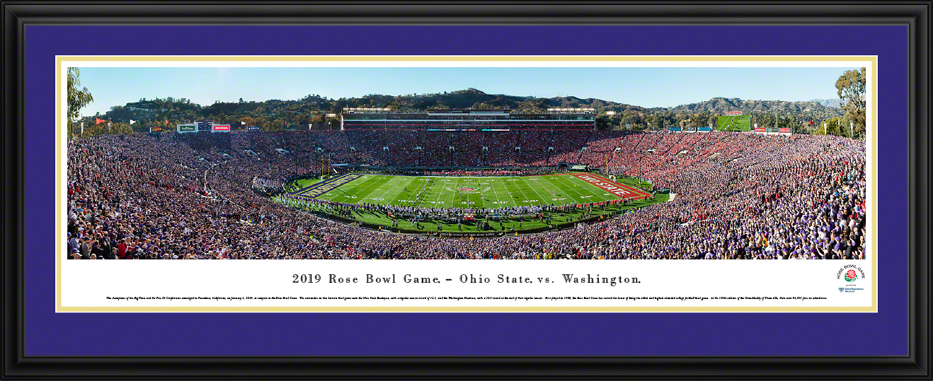 2019 Rose Bowl Game - Kickoff Panoramic Poster - Ohio State vs. Washington