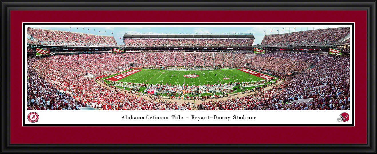Alabama Crimson Tide Football Panoramic Poster - Bryant-Denny Stadium Picture