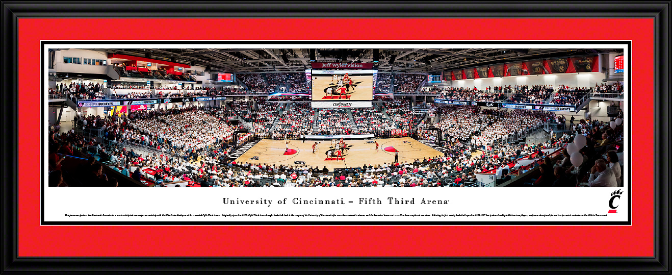 Cincinnati Bearcats Basketball Panoramic Poster - Fifth Third Arena