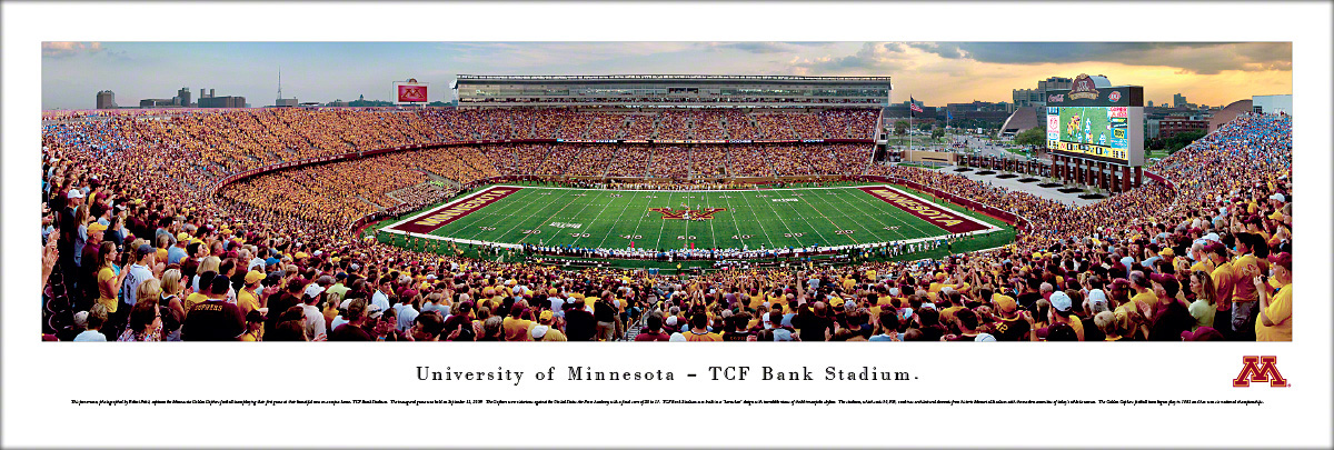Minnesota Golden Gophers Football Panoramic Wall Decor