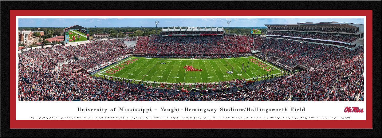 Ole Miss Rebels Mississippi Football Panorama - Vaught-Hemingway Stadium Panoramic Picture