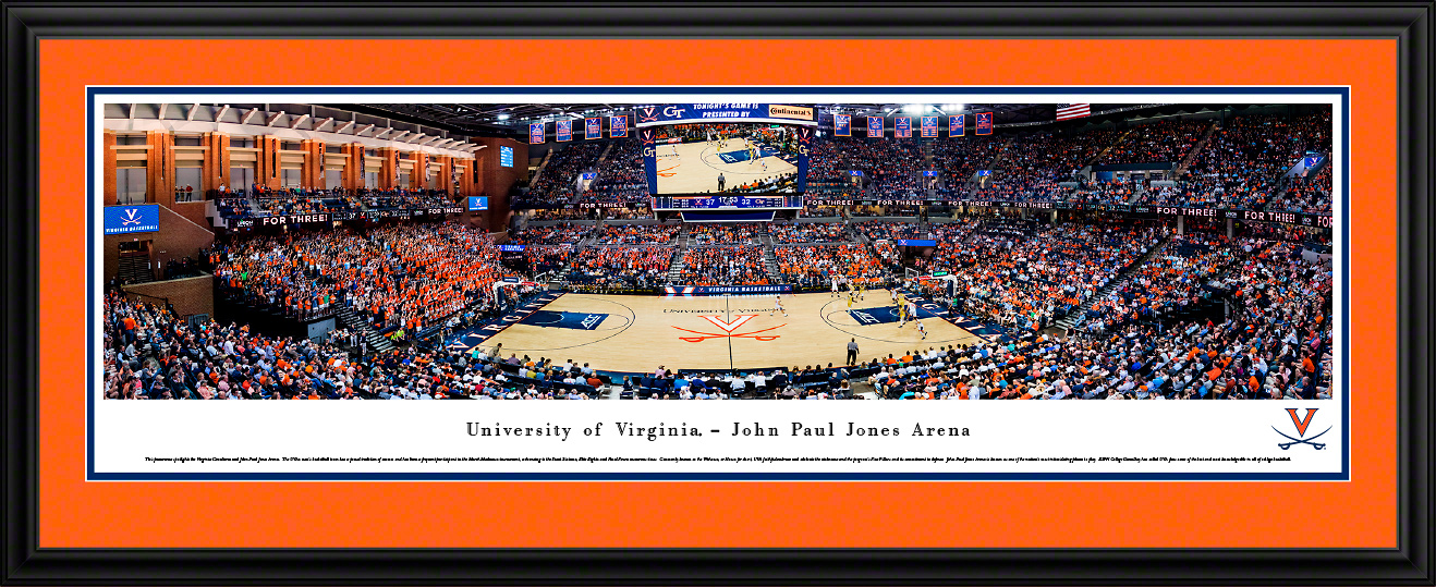 Virginia Cavaliers Basketball Panoramic Picture - John Paul Jones Arena Fan Cave Decor