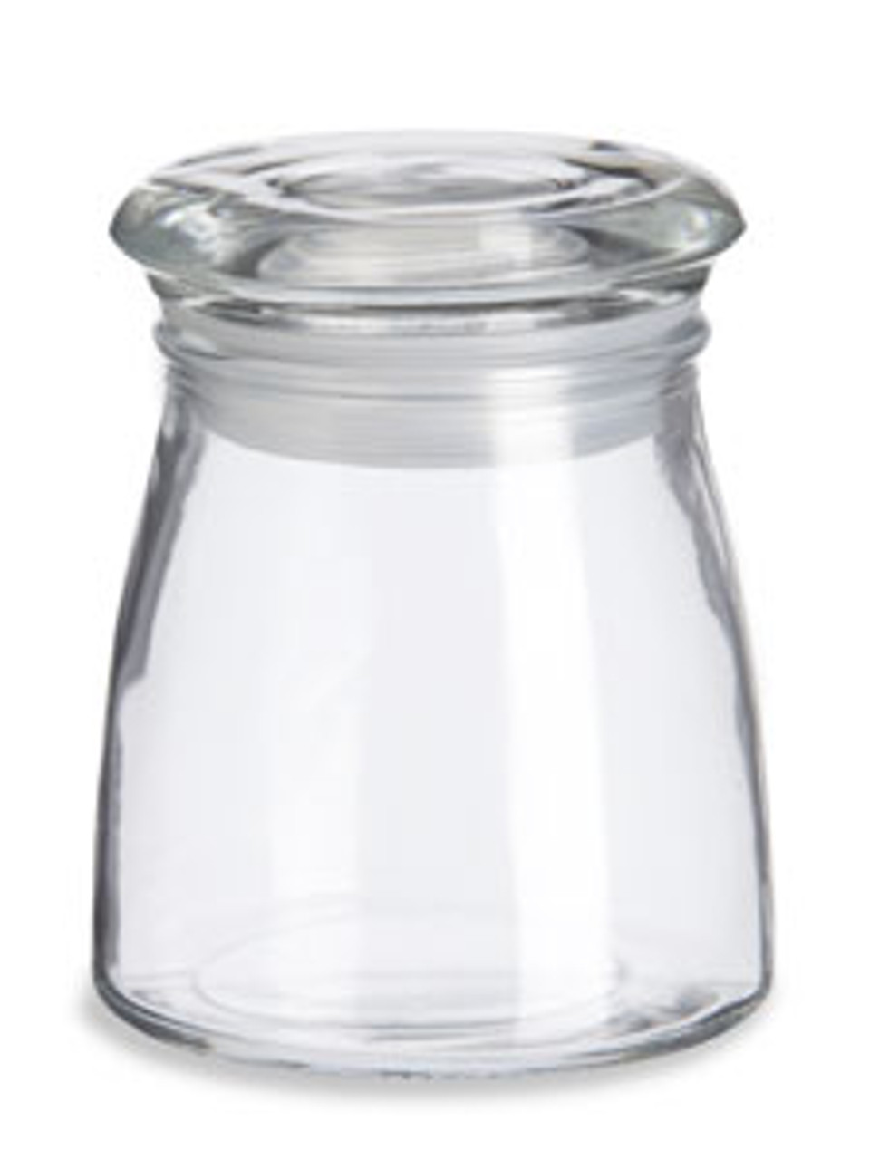 Tapered Glass Candle Jar with Lid, 4oz Specialty Bottle