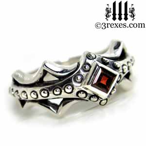 fairy-princess-engagement-ring-garnet-stone--gothic-friendship-ring-january-birthstone-jewelry