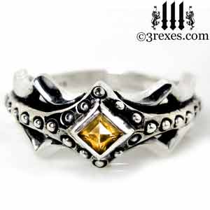fairy-princess-engagement-ring-orange-citrine-stone-sterling-silver-friendship-band-november-irthstone-jewelry