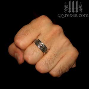 celtic-knot-ring-red-garnet-stone-fist-gothic-band