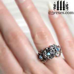 silver-rose-moon-spider-ring-blue-topaz-stone-wedding-finger