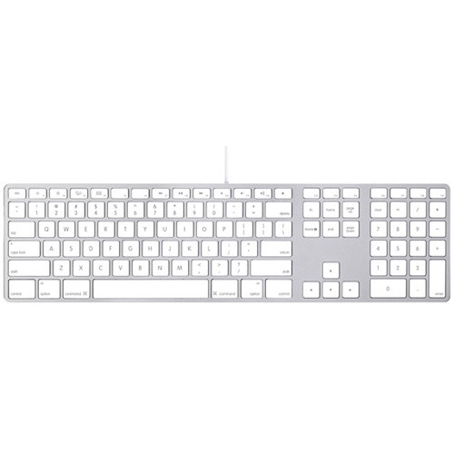 Apple Aluminum Keyboard with Numeric Keypad MB110LL/B - Good Apple Aluminum Keyboard with Numeric Keypad MB110LL/B - Good