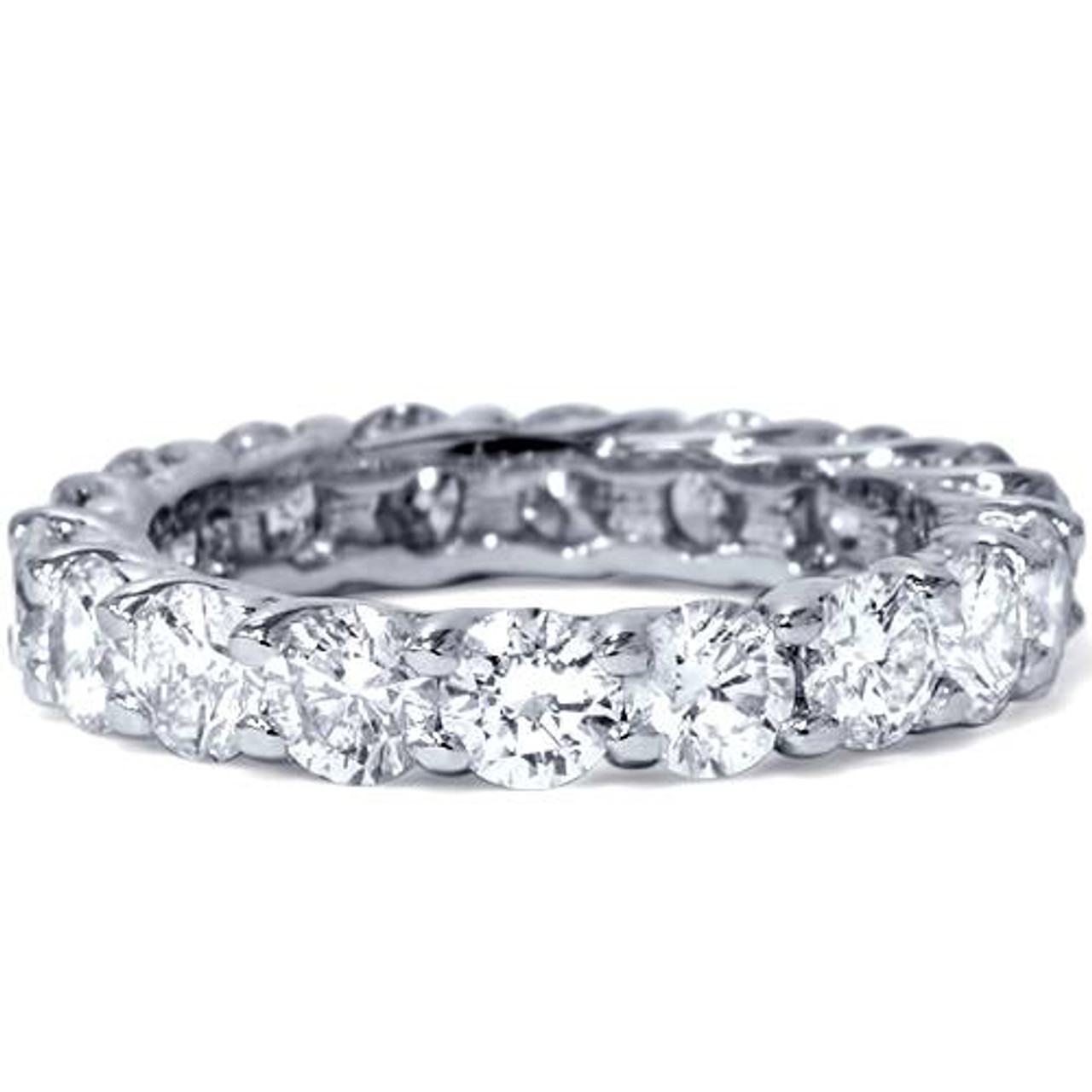 3ct Trellis Diamond Eternity Wedding Ring 14K White Gold