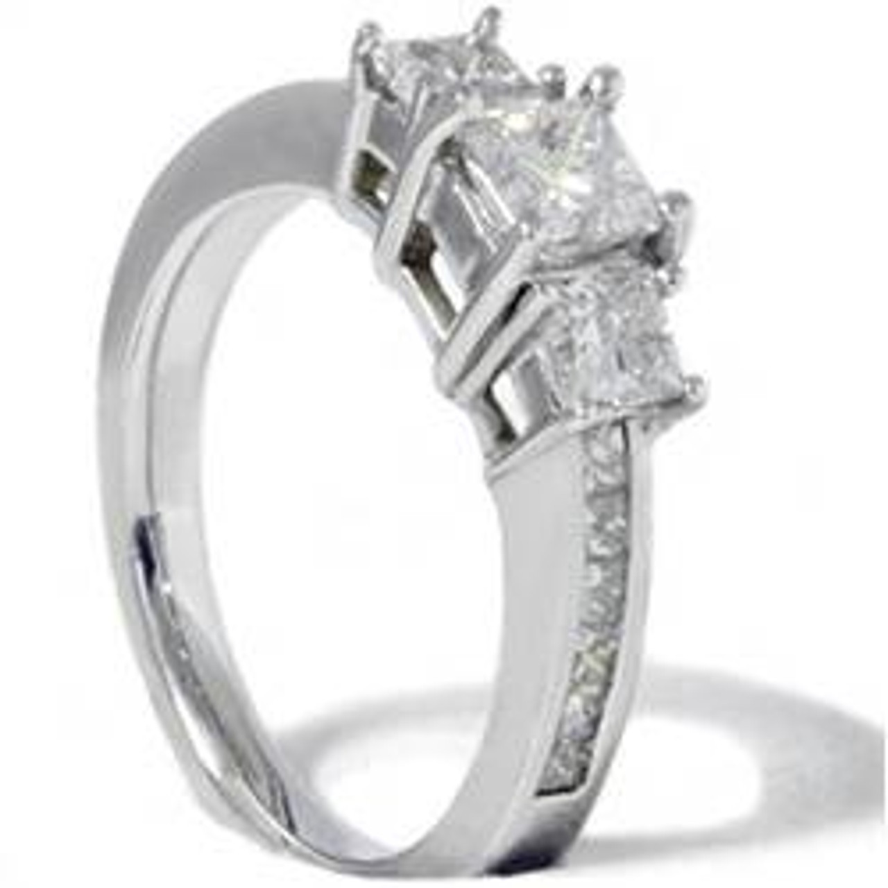 Princess Cut Diamond Engagement Ring 3 Stone 1 1 2ct 14k White Gold   Eng3440large1  10183.1471993206 