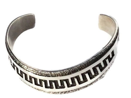 Engraved Sterling Silver Cuff
Navajo Tribe Native American Jewelry
Handcrafted
