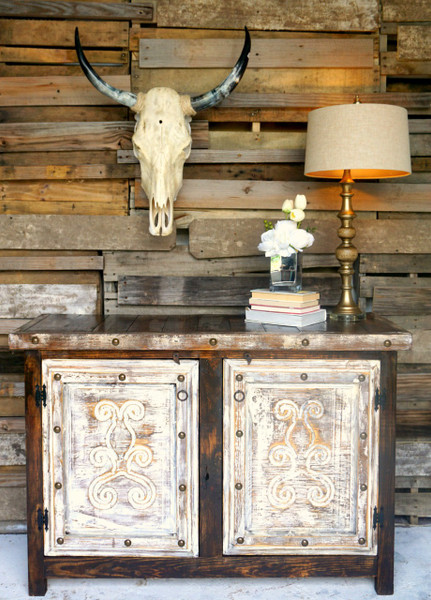 Scroll Carved Door Buffet Sofia S Rustic Furniture