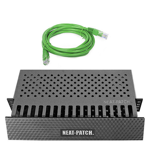 Rackmount Solutions RS NPKIT24-GRN - 2u Neat-Patch Cable Manager with 24 Green Cat6 Cables Rackmount Solutions RS NPKIT24-GRN - 2u Neat-Patch Cable Manager with 24 Green Cat6 Cables