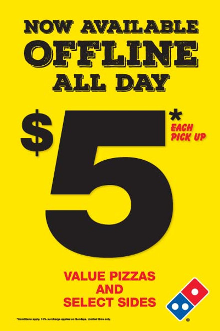 Offline $5 Pizza A-Frame Insert Offline $5 Pizza A-Frame Insert
