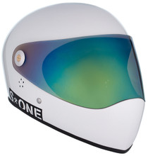 White Gloss W/ Iridium Visor | S1 Lifer Full Face Helmet Specs: • Specially formulated EPS Fusion Foam • Certified Multi-Impact (ASTM) • Certified High Impact (CPSC) • 5x More Protective Than Regular Skate Helmets • Deep Fit Design