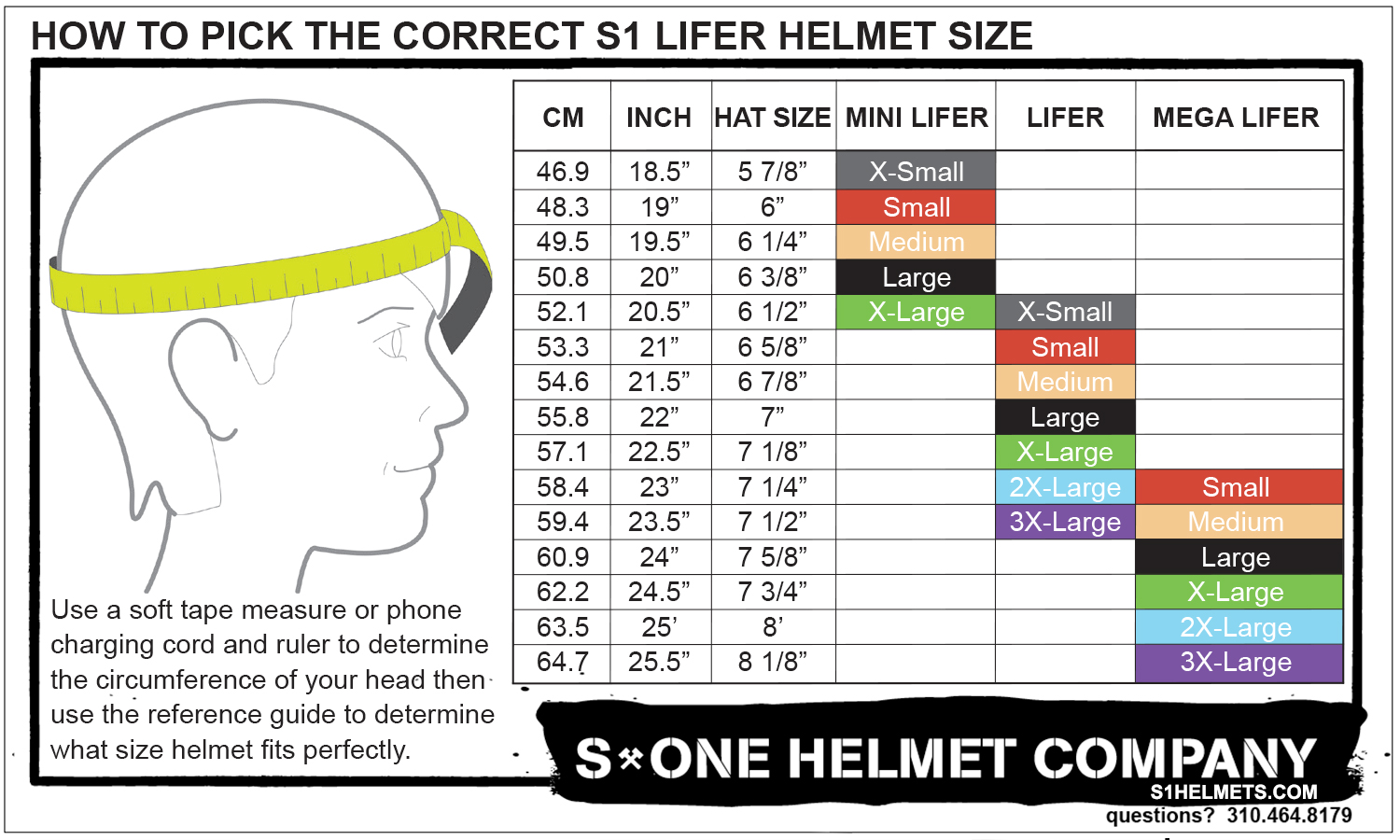 Bmx Helmet Size Chart