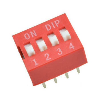 Slide Type Switch Module 2.54mm 4-Bit 4 Position Way DIP Red Pitch Slide Type Switch Module 2.54mm 4-Bit 4 Position Way DIP Red Pitch