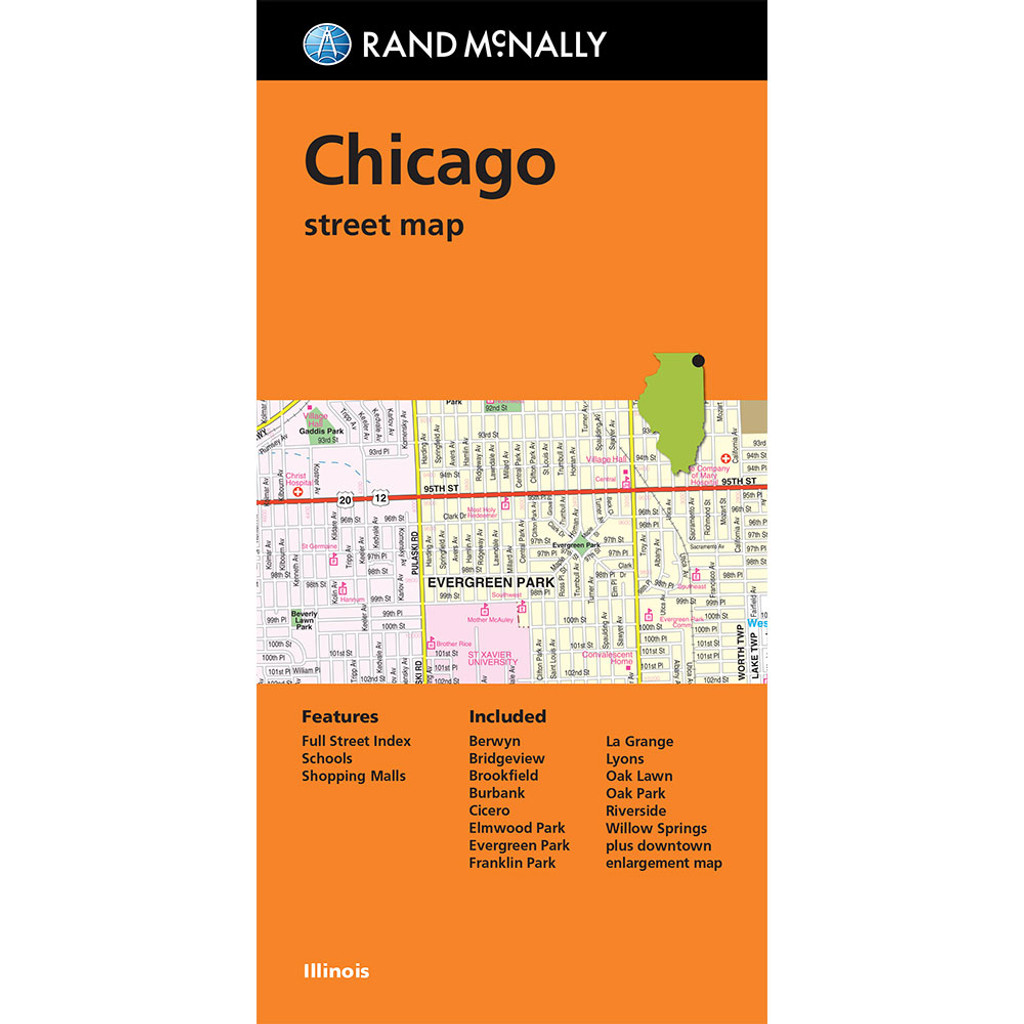 Folded Map: Chicago Street Map