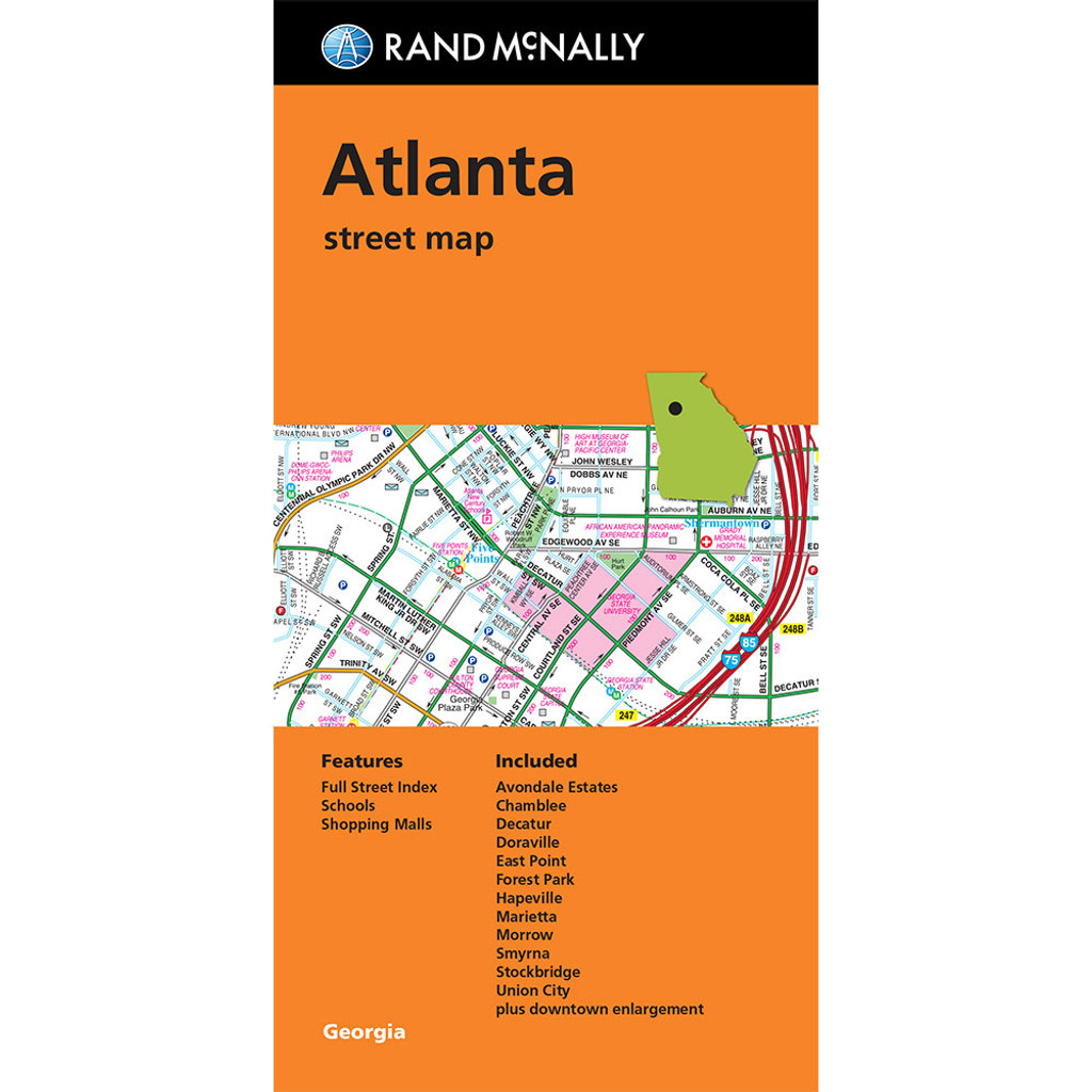 Folded Map: Atlanta Street Map