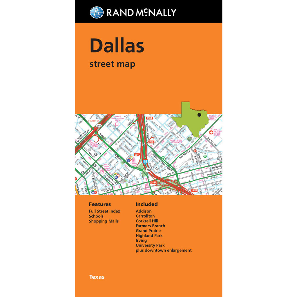 Folded Map: Dallas Street Map