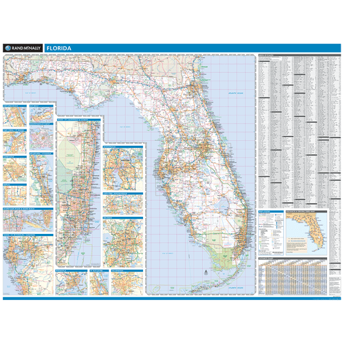 Rand McNally Florida State Wall Map