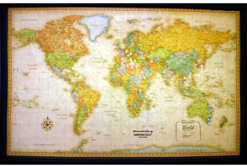 Lightravels Classic Edition Illuminated World Wall Map