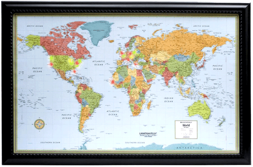 Lightravels Illuminated World Map
