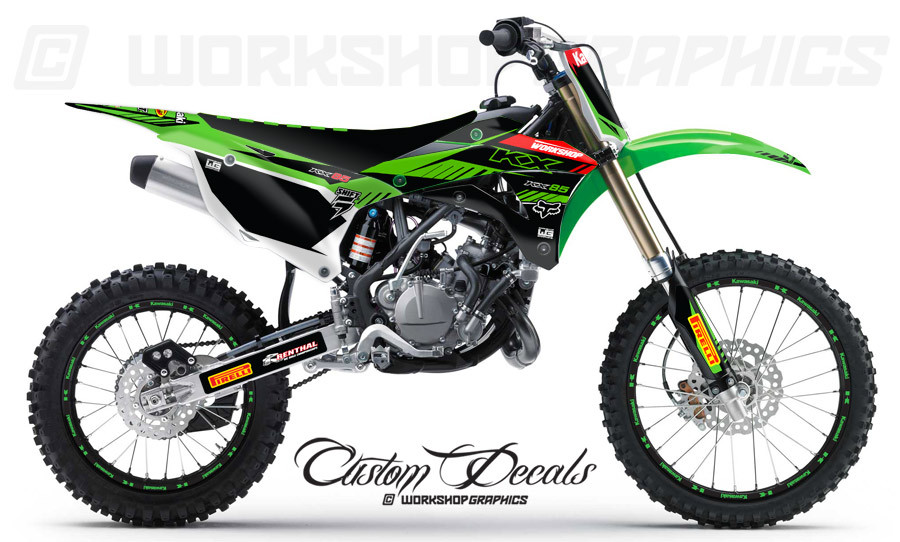 KX85 Kawasaki MX Graphics Kit KX85 Kawasaki MX Graphics Kit