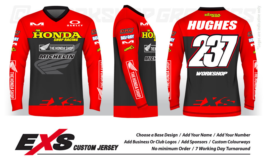 EXS Custom Jersey Design for Honda Shop Racing EXS Custom Jersey Design for Honda Shop Racing